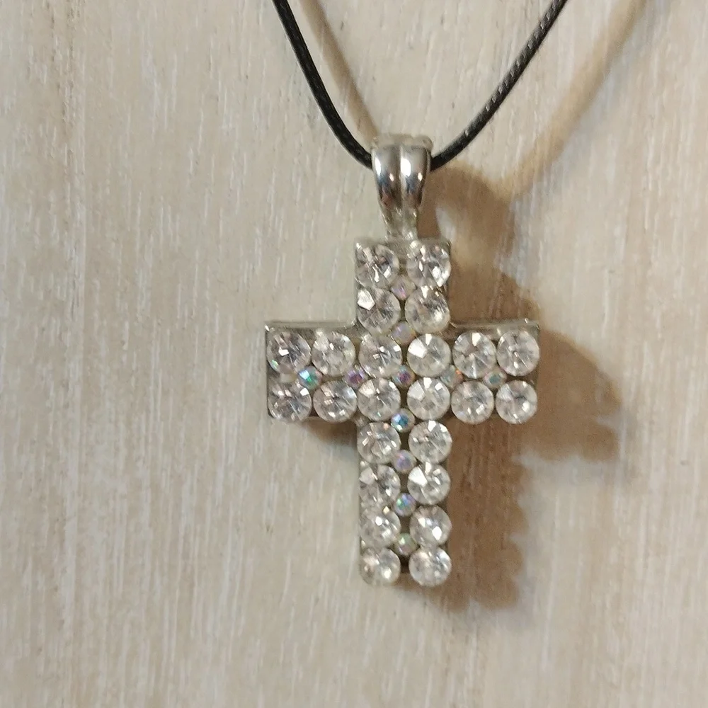 Sparkling rhinestone cross  measuring 2